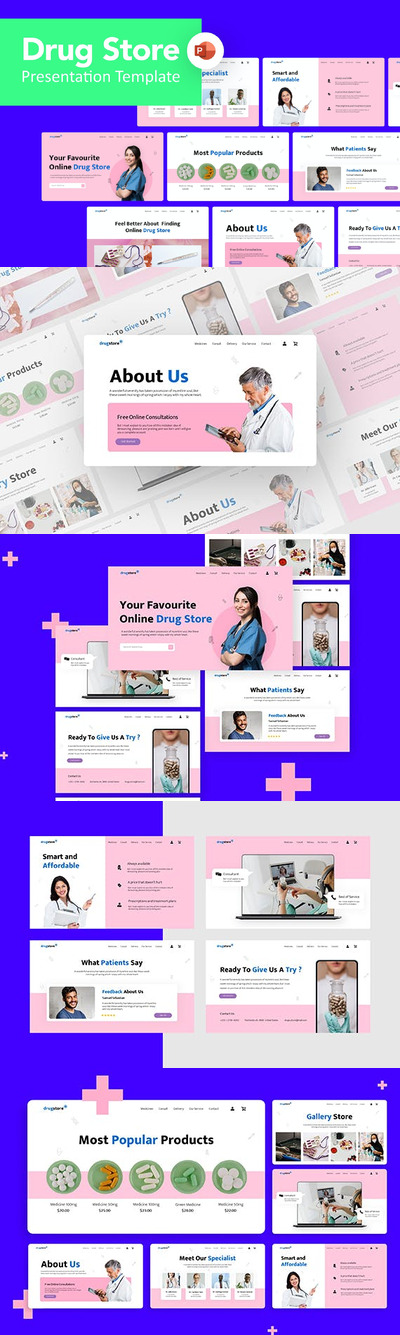 药店PPT模版 (PPT,PPTX)