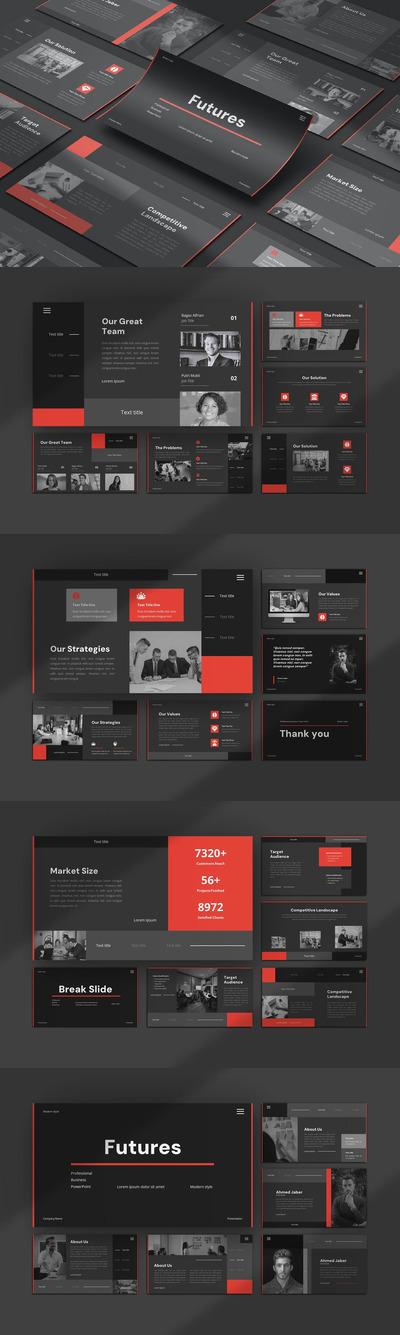 现代风格的PPT模版 (PPTX)