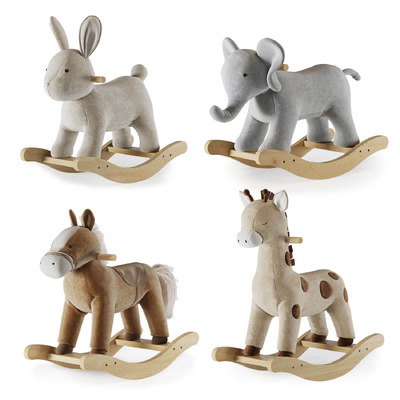 毛绒动物系列儿童摇摇马3D模型（OBJ,FBX,MAX）