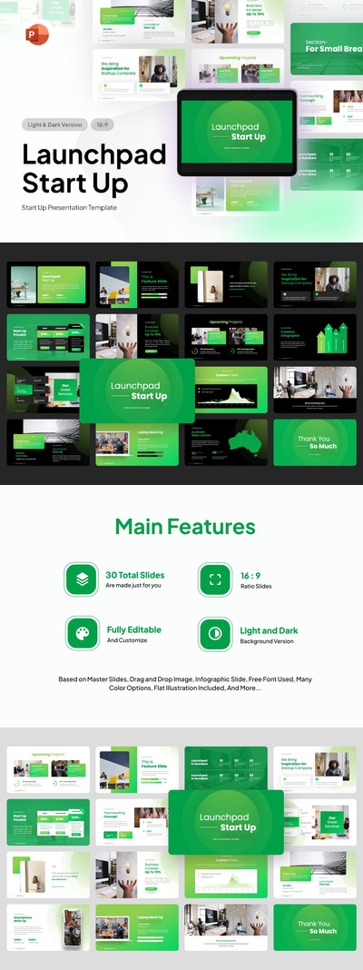 时尚的设计和直观的布局PPT模版 (PPTX)