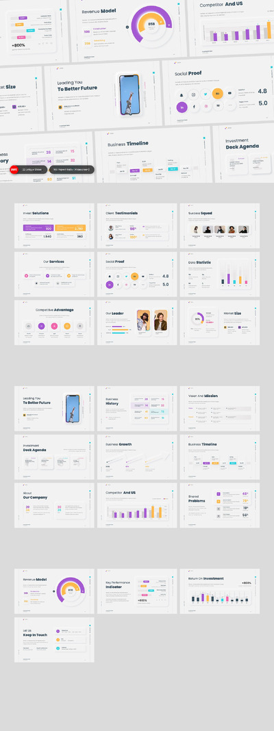 商业投资商业计划PPT模版 (PPTX)