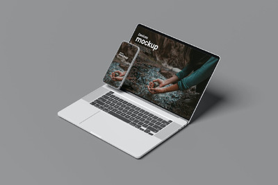 Macbook 和 iPhone 样机 (PSD,JPG)