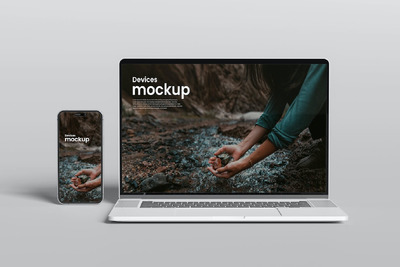 Macbook 和 iPhone 样机 (PSD,JPG)