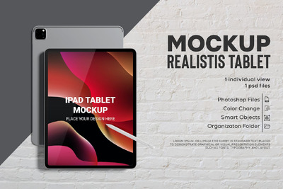 Ipad 平板电脑样机 (PNG,PDF,PSD)