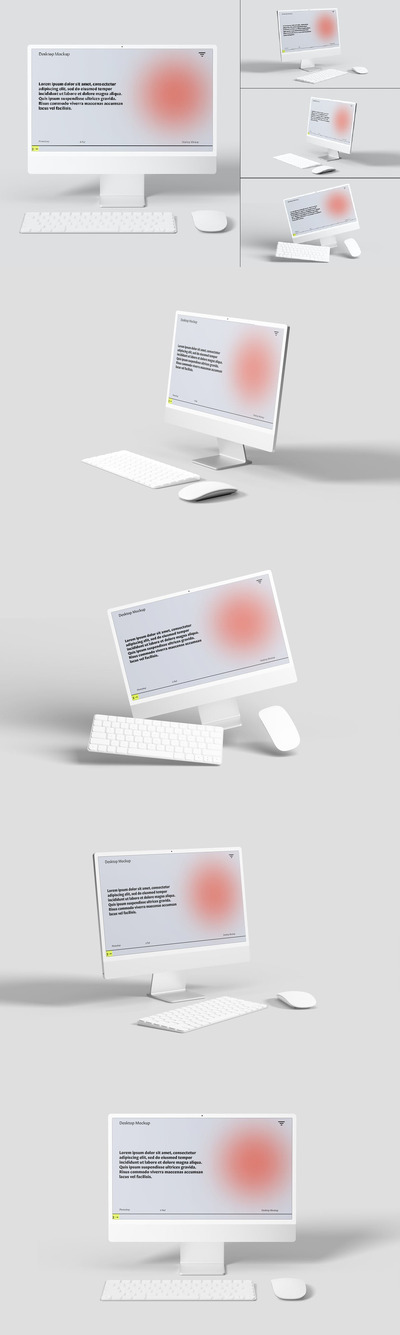 桌面样机 (PSD,PDF)