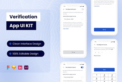 验证移动应用 App UI Kit (FIG,SKETCH,XD)