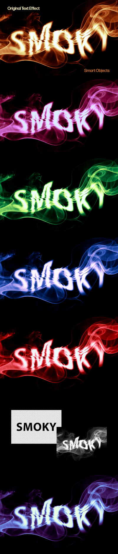 烟雾文字效果 (PSD)