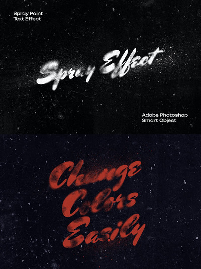 喷漆文字效果 (PSD)
