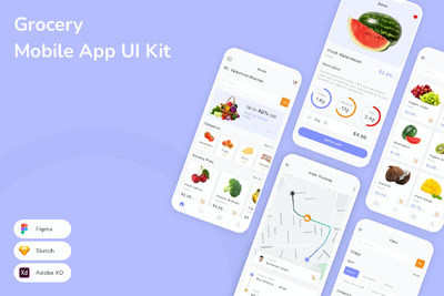 杂货移动应用 APP UI KIT (SKETCH,FIG,XD)