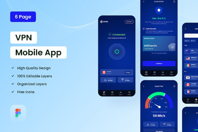 网络加速移动应用APP UI KIT (FIG)