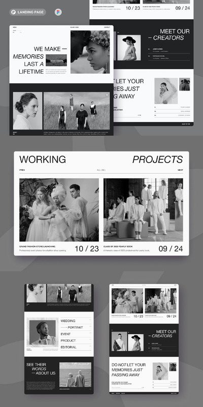 摄影着陆网页UI模版下载 (FIG)