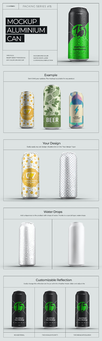 铝罐 500 毫升样机 (PSD,PNG,JPG)