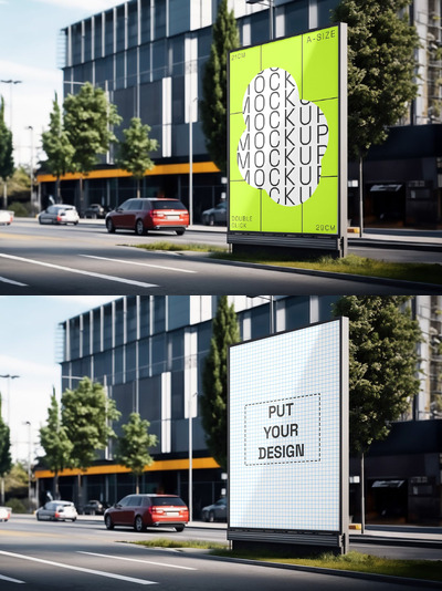 广告牌模型 - (PSD)