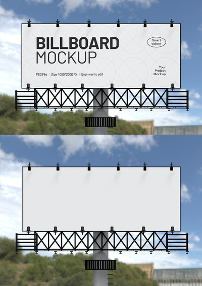 户外广告牌样机 (PSD,JPG)