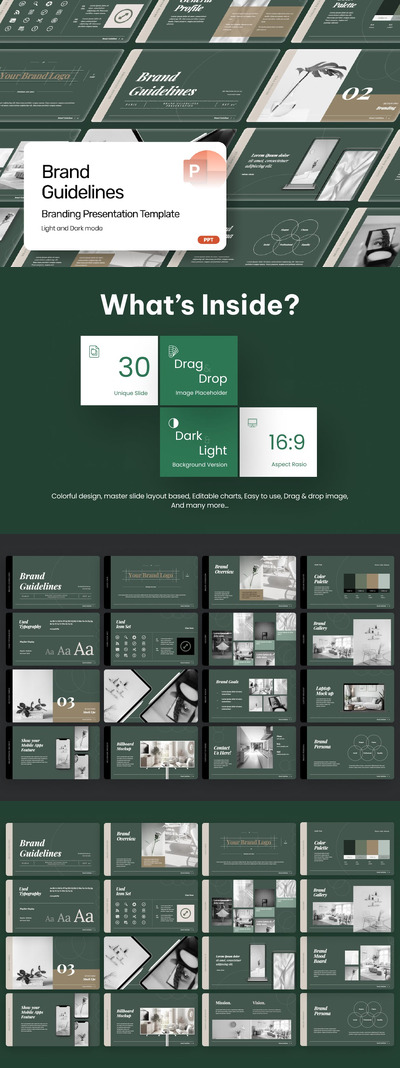 品牌指南 - PPT模版 (PPTX)
