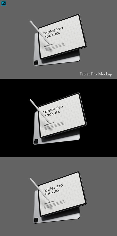 平板电脑专业样机 (PSD,PDF)