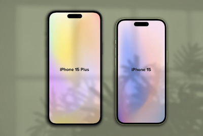 iPhone 15 和 15 Plus 场景样机 (JPG,PSD,SKETCH,FIG,XD)