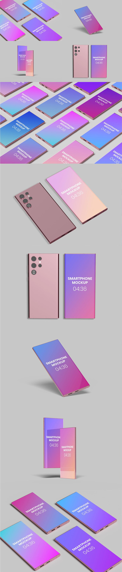 S23 Ultra 安卓手机样机 (PSD)