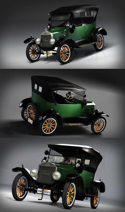 1924款福特Ford T型汽车low poly 3D模型（OBJ,FBX,MAX）