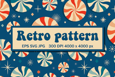 蓝色圣诞图案与糖果 (EPS,JPG,SVG)