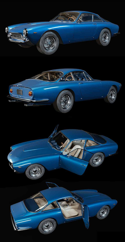 带内饰的法拉利Ferrari 250 GT跑车3D模型（OBJ,FBX,MAX）