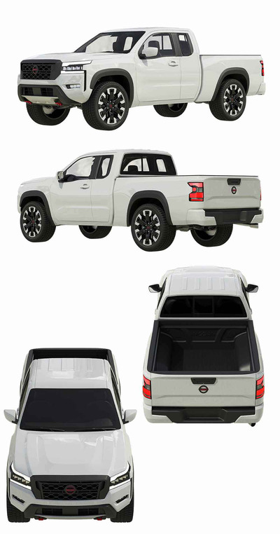 2022款日产前沿Nissan Frontier中型皮卡汽车3D模型（OBJ,FBX,MAX）