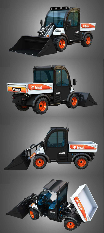 山猫Bobcat UW56 Toolcat多功能工作机 铲斗3D模型（OBJ,FBX,MAX）