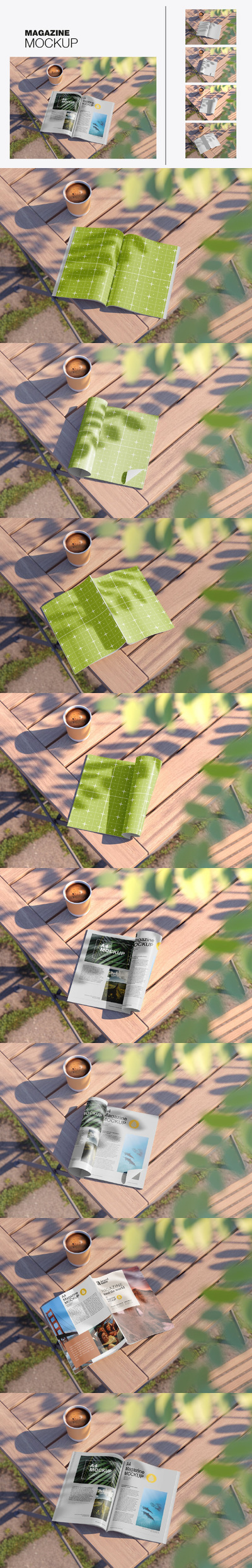 哑光杂志样机 (PSD)