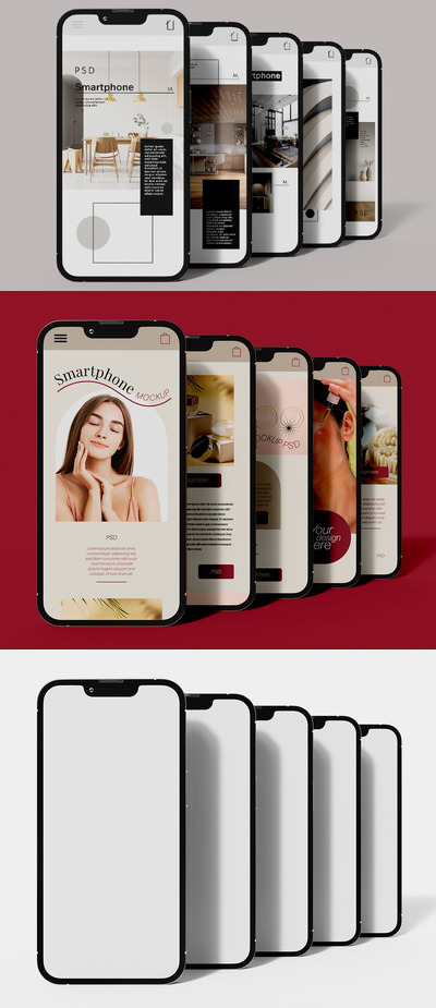 智能手机屏幕样机 (PSD)
