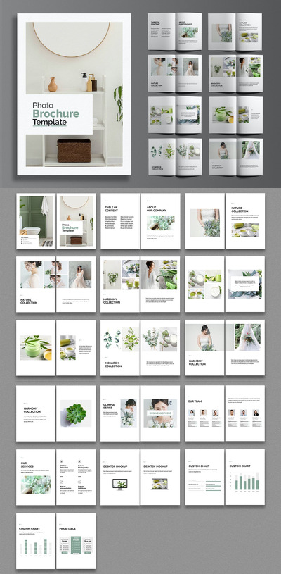 照片宣传册设计模板 (INDD)