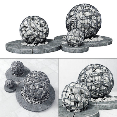 笼中石景观 街道景观3D模型（MAX）