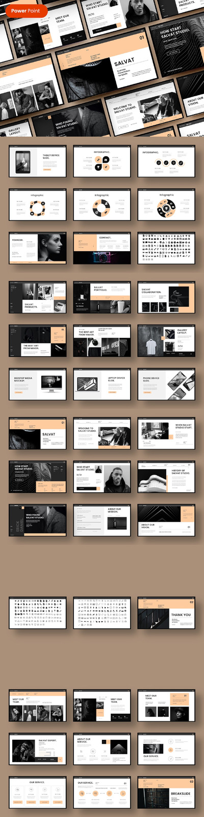 商业介绍PPT模版 (PPTX)