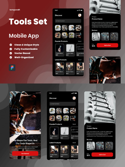 工具集移动应用App UI Kit (FIG)