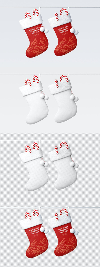 圣诞袜样机 (PSD)