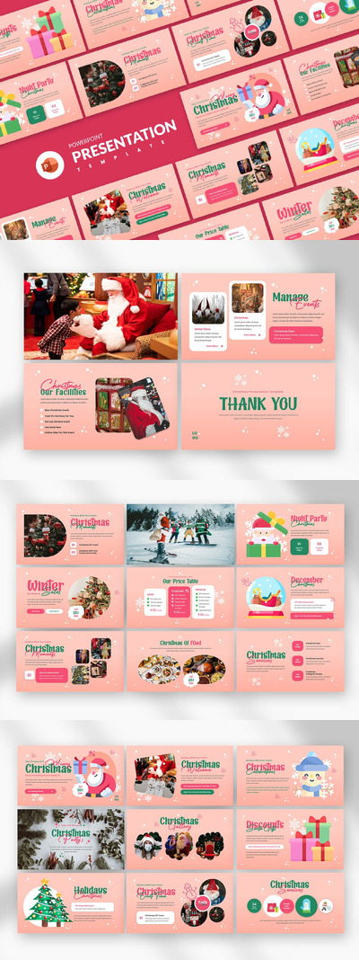 🎄圣诞节宣传PPT模版（PPTX）