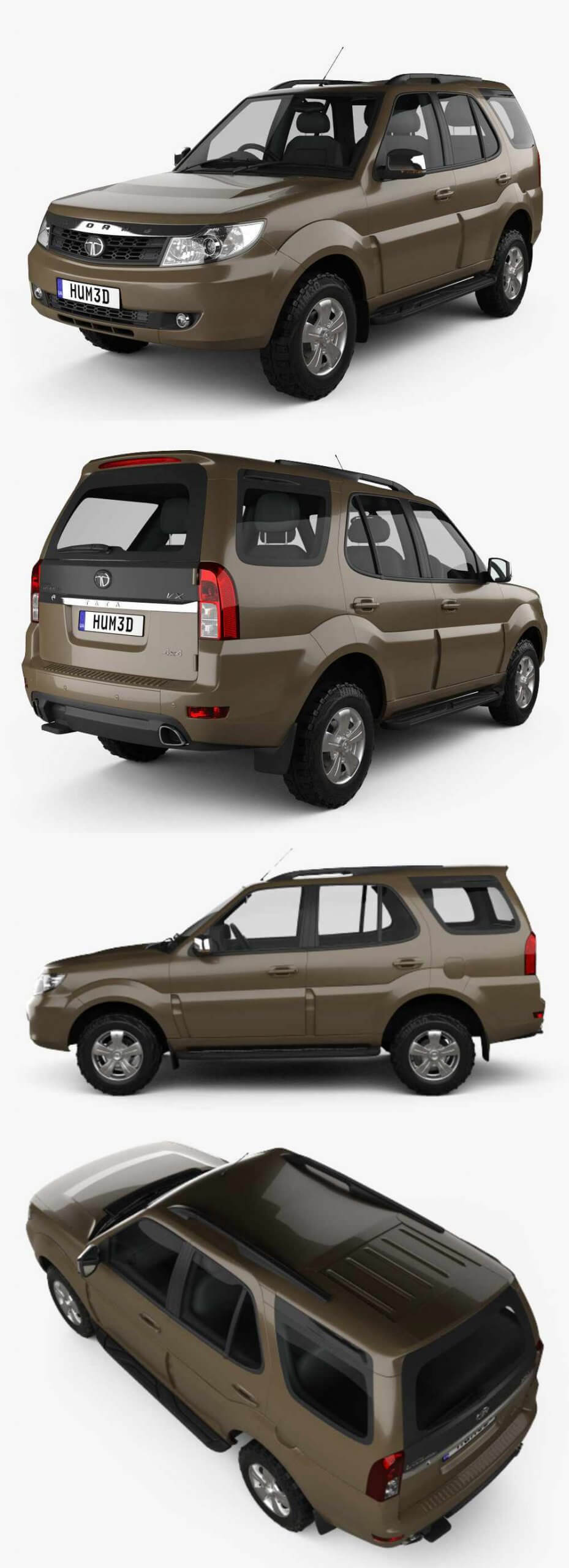 2018塔塔Tata Safari Storme SUV汽车3D模型（OBJ,FBX,MAX）