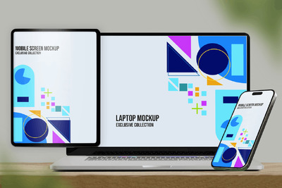 笔记本电脑样机 (PSD,PNG)