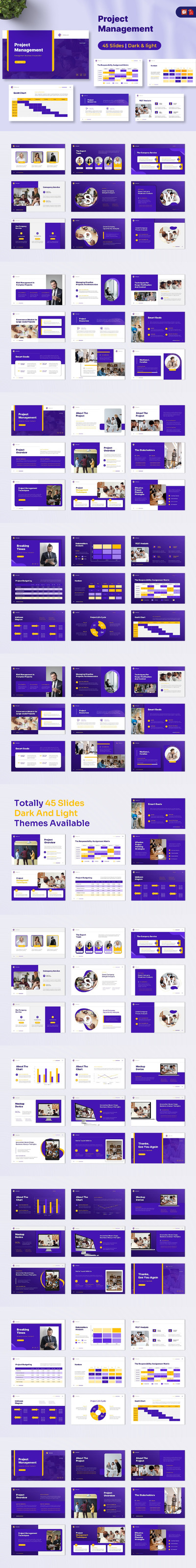 项目管理业务PPT模版 (PPT,PPTX,PDF)