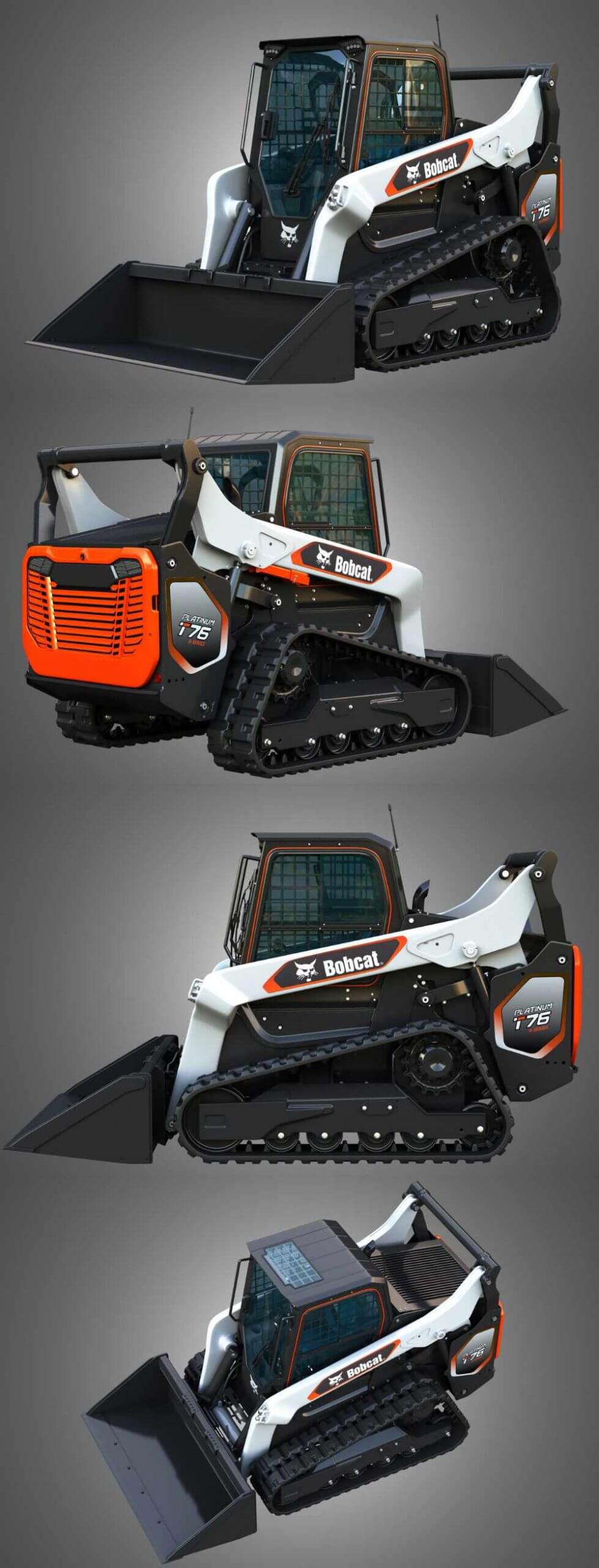 Bobcat T76 Platinum紧凑型履带式装载机 铲斗3D模型（OBJ,FBX,MAX）
