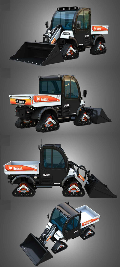 Bobcat UW56 Toolcat四履带实用工作机械 铲斗装载机3D模型（OBJ,FBX,MAX）