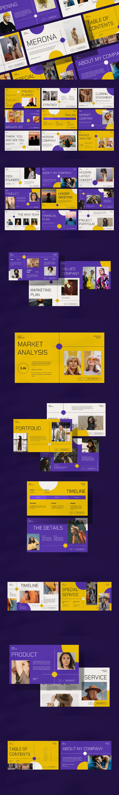 梅罗纳商业计划演示PPT模版 (PDF,PPTX)