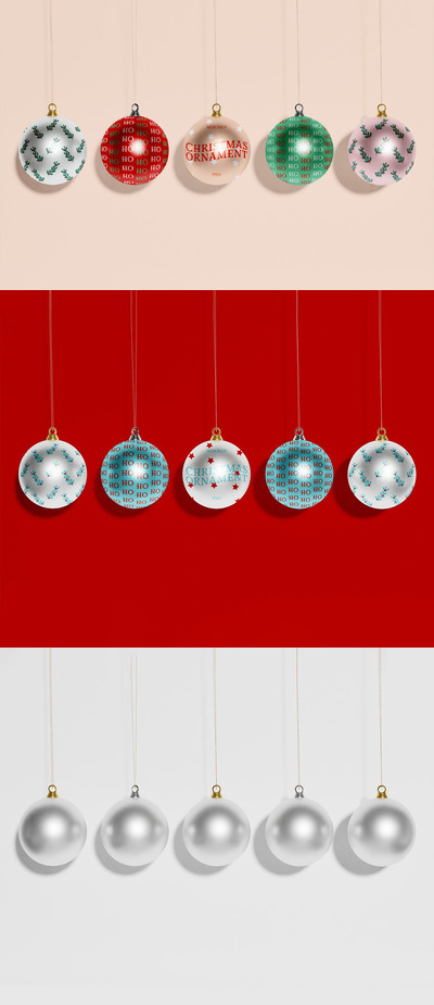 圣诞树球样机 (PSD)