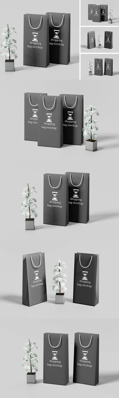 购物袋样机 (PSD,PDF)