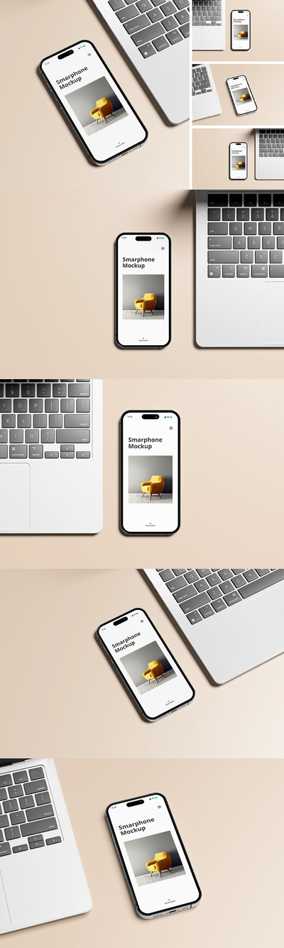 智能手机样机 (PSD,PDF)