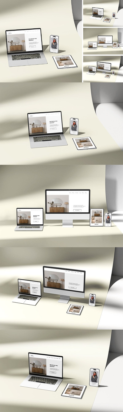 多设备模型场景创建器 (PSD,PDF)