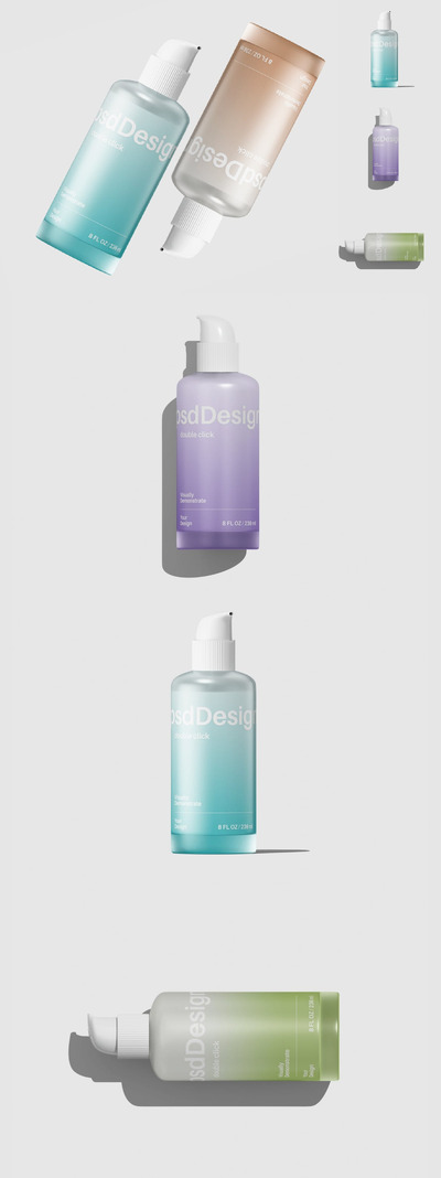 化妆品瓶样机 (PSD)