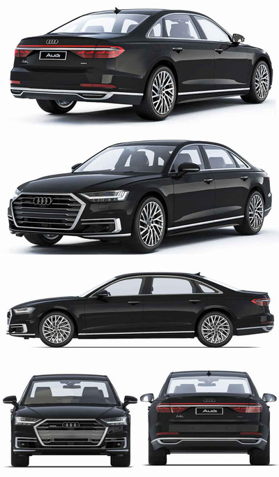 2018奥迪Audi A8L汽车3D模型（OBJ,MAX）