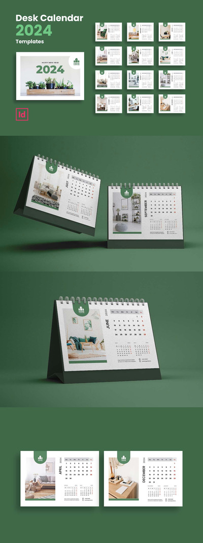 台历 2024 模版 (INDD)