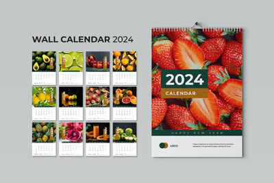 挂历 2024 年模版 (INDD)