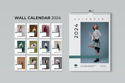 挂历 2024 年模版 (INDD)